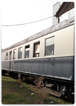 Voiture de l'Orient-express SNCF avant rénovation