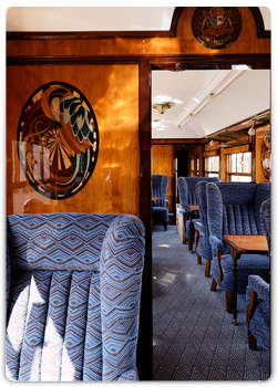 Interieur rénovée d'une Voiture British Pullman Phoenix