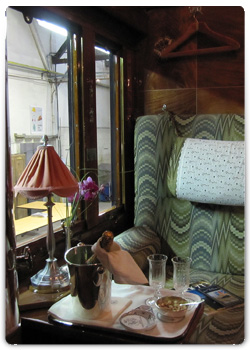 Intérieur d'une voiture VSOE-VENICE SIMPLON-ORIENT-EXPRESS